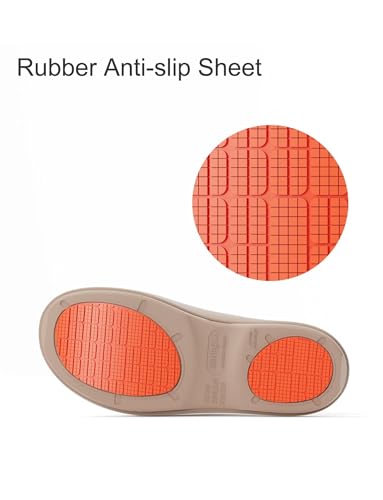 Image of KENROLL KM228 Non Slip Shower Shoes, Arch Support EVA Slides | rubber anti-slip outsole, cushioned sole, side drainage, toe protection, ideal for seniors adults family, bathroom pool beach