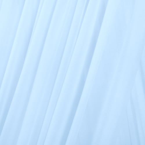 Image of MLMC Baby Blue Wedding Arch Draping Fabric 1 Panel 29 inch x 20 FT Extra Long Gauze Drapes Sheer Backdrop Curtains 6.6 Yards Outdoor Drapery Panels for Wedding Baby Shower Party Ceiling Decoration