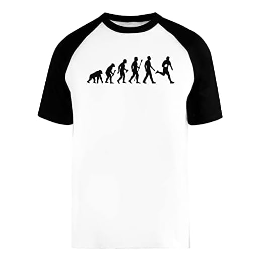 Evolution Av Rugby Unisex Herr Kvinnors Baseboll T-shirt Vit Korta ärmar Baseball Men's Womens White