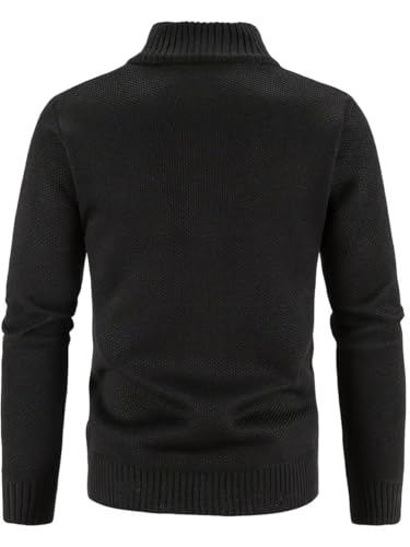 Mens Sweater Cardigan Full Zip Knitted Long Sleeve Sweaters Men Workout Outfits3