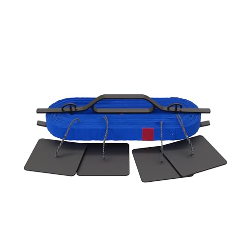 QLS Beachvolleyball Spielfeldmarkierung Linien Beachvolleyballmarkierung 8 x 16 m Bretter (Blau #E05797)