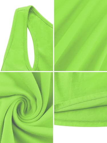 Image of Missufe Women's Sleeveless Racerback Flared Casual Plain Tank Dress