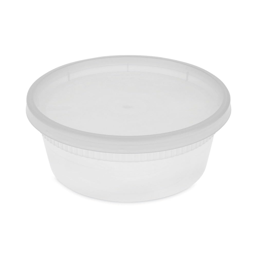 Pactiv YL2508 Delitainers, 1 Compartment, 8 oz, 1.33" Length, 1.13" Width, 2.18" Height, Clear (Pack of 240)