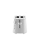 Alessi Plissé MDL08 W - Design Toaster, Sechs Stufen der Vergoldung, aus Thermoplastischem Harz, Europäisch Stecker 850 W, Weiß
