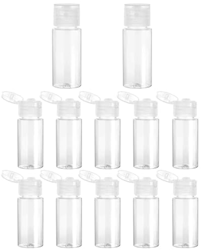 TPZORJX - TPZORJX 12pcs Flacon de Voyage 15ml Petite Bouteille Plastique Flacons de Voyage Vides Transparentes, Conteneur pour Liquide, Cosmétique, Shampoing, Mini bouteilles de voyage pour produits de toilette - -5%