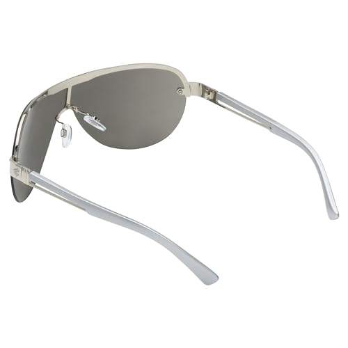 Image of Rocawear mens R1555 Metal Shield Uv400 Protective Aviator Pilot Sunglasses. Gifts for Men With Flair, 142 Mm Aviator Sunglasses