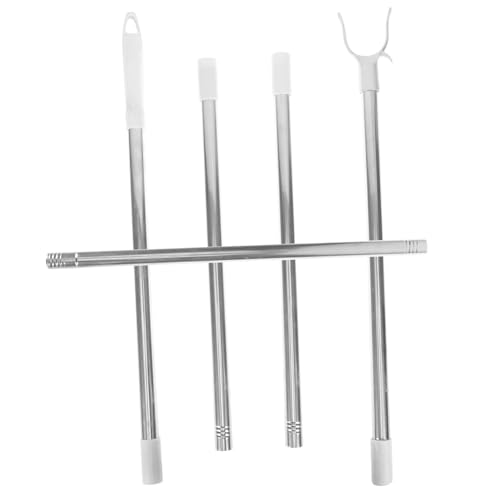 Garneck Detachable Adjustable Clothes Drying Rod Extra Long Clothesline Pole for Wardrobe and High Places Versatile Clothes Reaching Tool for Easy Laundry