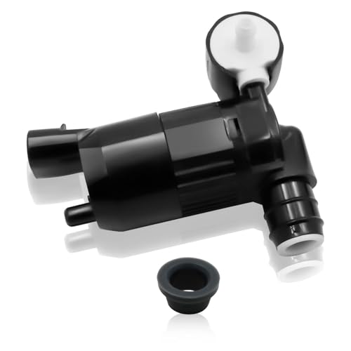 Image of SecosAutoparts Windshield Washer Pump 28920-3JA0A 289203JA0A 289103JA0B Compatible with Nissan Pathfinder 2013-2019, Fit for Infiniti QX60 JX35 2013-2021, 2-Pin Twin Outlet, Replace PUM812071 1WP0001