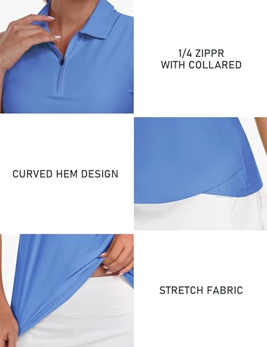 Image of AIRIKE Golf Polo Shirts for Women Sleeveless Summer Sports Athletic Fashionable Workwear-Quick Dry Womens Tank Tops