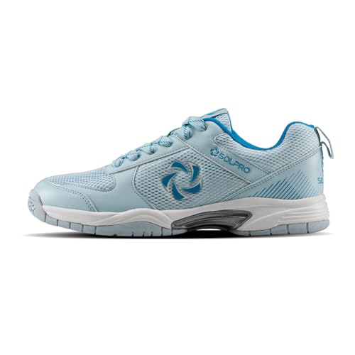 Image of SOLPRO Power Smash Badminton Shoes | Flex Support Outsole | Court Grip | Shock Absorbing Cushion | Breathable Mesh Upper | Stability Ridges