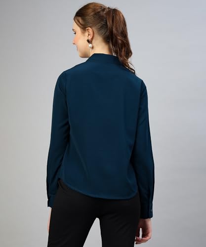 Image of Women's Regular Fit Cotton Blend Shirts with Wingtip Collar