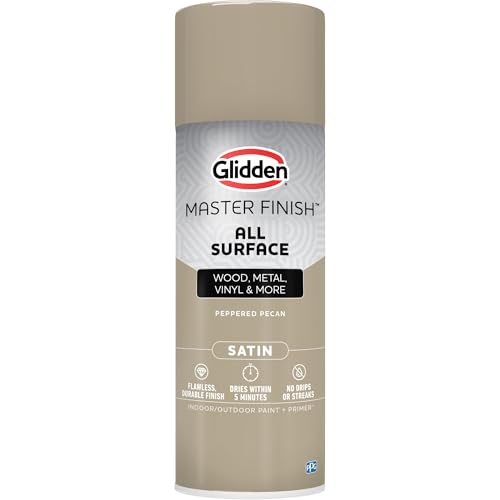 Glidden Master Finish 12 oz. Satin Peppered Pecan Interior/Exterior All Surface Spray Paint and Primer