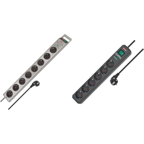 Brennenstuhl Super-Solid, Steckdosenleiste 8-Fach mit Überspannungsschutz & Eco-Line Steckdosenleiste 6-Fach mit Überspannungsschutz