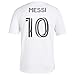 adidas Lionel Messi Inter Miami CF #10 Youth Size Player Name & Number Performance Shirt (White, Youth Medium-10/12)
