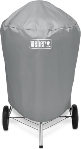 Image of Weber 22‑Inch Charcoal Kettle Grill Cover - Premium Heavy‑Duty Polyester,UV & Water Resistant,Breathable Fabric with Secure Straps,Easy Slip‑On Design,(Pack of 5)