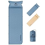 Naturehike - Cojín de Dormir autoinflable, Ultraligero de Espuma viscoelástica para Acampar con Almohada, inflado...