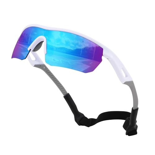 [FEISEDY] 偏光サングラス キッズ 野球 ユース スポーツ サイクリングシェード 軽量フレーム UV400 男女兼用 調整可能ノーズパッド B0236-P2