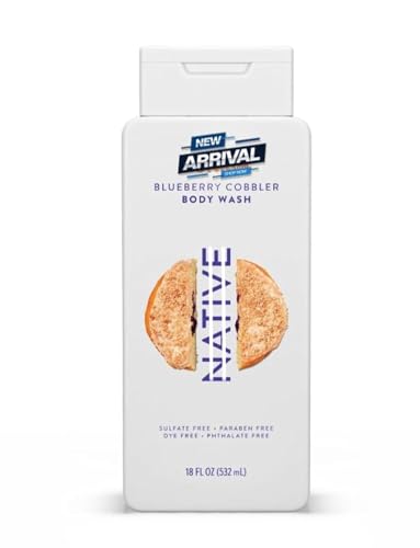 Native Blueberry Cobbler Body Wash, Sulfate Free, Paraben Free, 18 oz (1 Pack, Packaging May Vary)