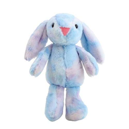 QiiWuic Bunny Teddy Easter Bunny Teddy Bunny Plush 25 cm Blue Purple Rabbit Teddy for Bedtime Companion and Decorative Display Soft PP Cotton Filling for Comfortable Snuggling