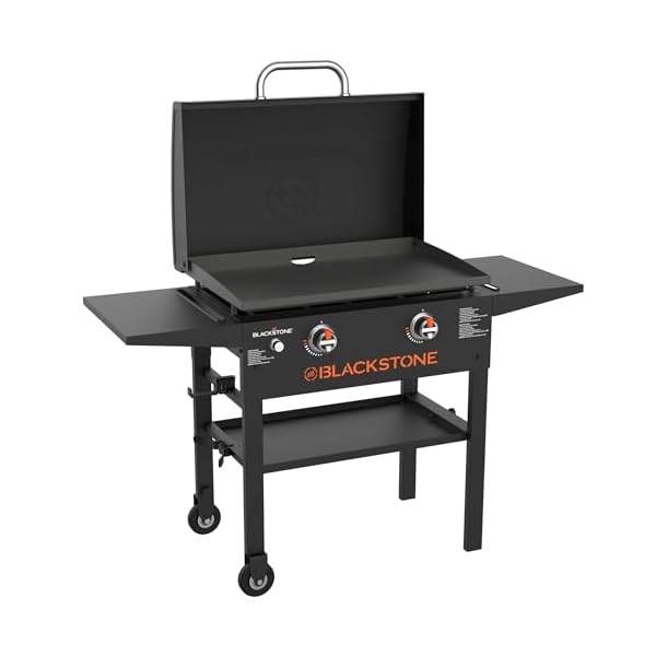 Blackstone 2147 Original 28" Griddle Cooking Station with Hood, Standard, Black