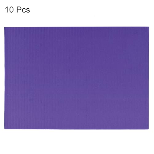 Image of uxcell 10pcs Corrugated Cardboard Paper Sheets,Dark Purple,11.69-inch x 8.27-inch,for Craft and DIY Projects