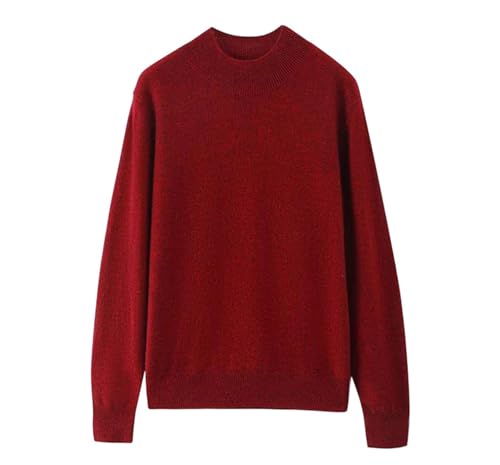Women's Cashmere Blend Soft Mock Neck Pullover Warm Solid Color