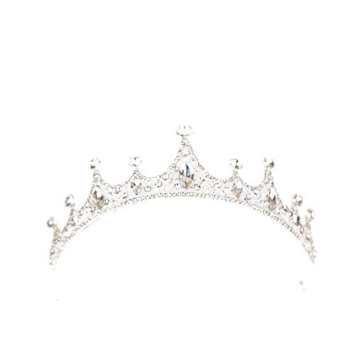 KiKom Tiara da sposa con strass per matrimonio, diadema della regina, per feste, prom, compleanno, principessa, corona con orecchini