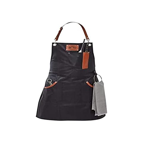 GEFU Grillschürze BBQ, Kochschürze, Küchenschürze, Baumwolle und Leder Cover
