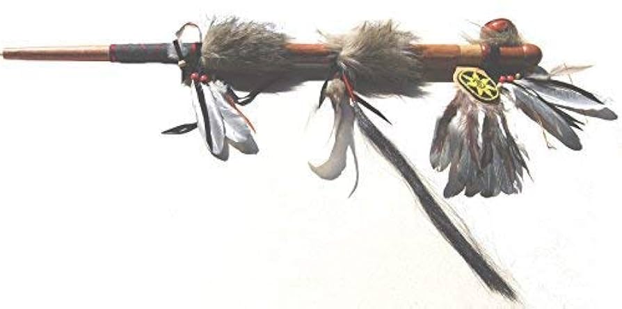 儀式用ピースパイプ ネイティブ・アメリカン・ハンドメイド65cm Authentic Native American Smokable Peace Pipe Handcrafted in