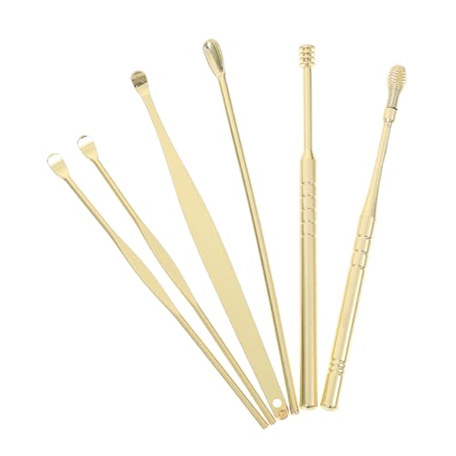 IWOWHERO Set 6pc Wax Removal Kit Easy to Use Ear Cleaning Tools for Oily or Dry Earwax