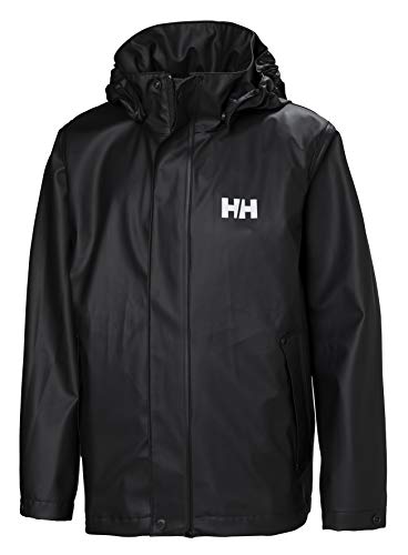 Helly Hansen Junior Unisex Chubasquero Moss, 8, Negro