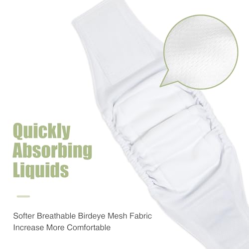 Image of Wegreeco Washable Male Dog Diapers (Pack of 3) - Washable Male Dog Belly Wrap (X-Small)
