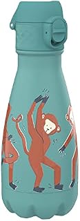 Ion8 Leak Proof Water Bottle, Vacuum Insulated, Dancing Monkeys, 280ml (10oz), I8TS280PBDMONK