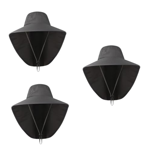 Casquettes de pêche et randonnée lot de 3 chapeaux de seau gris foncé