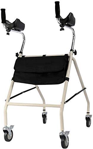 Marco para caminar Ayudas de rodillos accionamiento para andadores médicos movilidad altura de rodadura ajustable para personas mayores discapacitados con soporte para hombros doble comodidad Lo nuevo