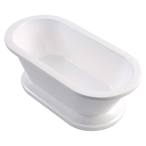 Kingston Brass DSVT7PE672824P Aqua Eden 8.5" Mini Tub, White