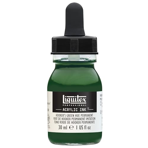 Liquitex Professional Acrylic Ink, 1-oz (30ml) Jar, Hooker's Green Hue Permanent