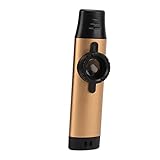 Ejoyous Verstellbares Kazoo aus Metall, Harzmundstück, Fünf Austauschbare Membranen, Ideal für Musiker und Anfänger (Gold)