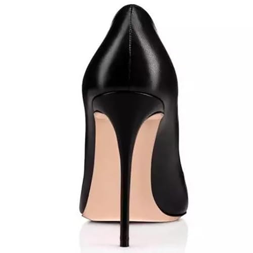 Women's Round Toe Comfortable Stiletto Heels Closed Toe Dress Pumps Shoes, Simple Solid Color Wedding Party High Heels Shoes, Slip On Basic Pumps Shoes3