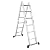 Giantex 7-in-1 12 Ft Tall Folding Step Ladder, Max Load 330 Lbs, Lightweight Multi-Purpose Aluminium Ladder with Safety Locking Hinge, Heavy Duty Straight Ladders with Anti-Skid Texture for Home