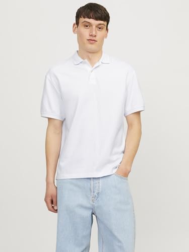 JACK&JONES Herren Jorfrederiksberg Polo Ss Noos Poloshirt, Bright White, S – Ansicht 2