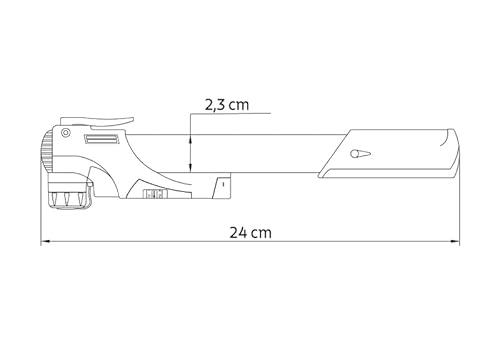 BOMBA DE AR MANUAL PARA BICICLETA COM MANOMETRO 100 PSI - 7 PAR