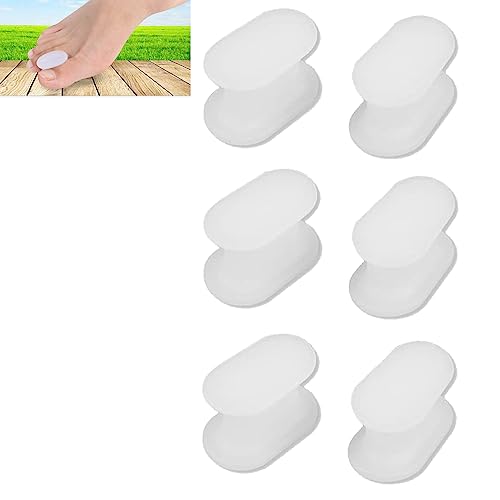 Gel Zehenspreizer,Silikon Weich Zehentrenner,Zehenspreizer für überlappende Zehen,Verbessertes Zehenspreizer,Zehenspreizer,Gel Zehentrenner,Silikon Weich Zehentrenner 6PC