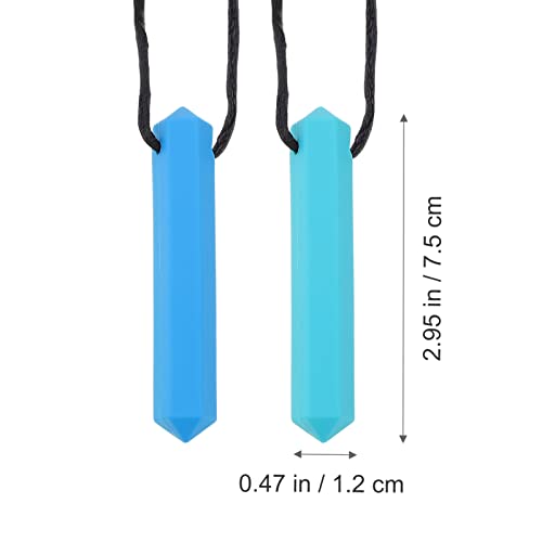 Healifty 2 pçs colar de mastigação sensorial de silicone pingente de mastigação brinquedos para mord