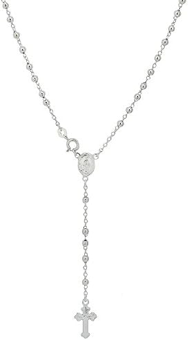 Sterling Silver Baby Rosary Necklace 