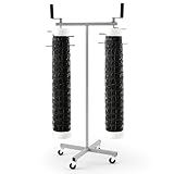 Duraaamo Volleyball Net Storage Rack Holds 2 Standard, Sports Net Holder Storing with Wheels, Volleyball Equipment Storage Training Rack Using Minimal Floor Space