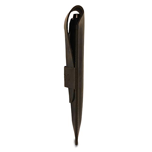 Image of Londo Genuine Leather Pen and Pencil Case with Tuck in Flap, Stationery Bag