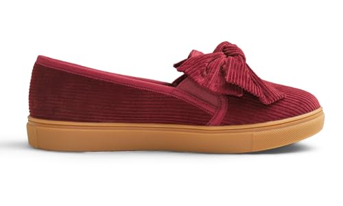 Image of FEVERSOLE Women's Casual Slip On Sneaker Fashion Bow Tie Loafer Flats