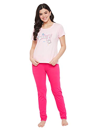 Image of Clovia Women's Cotton Print Me Pretty Top & Pyjama Set
