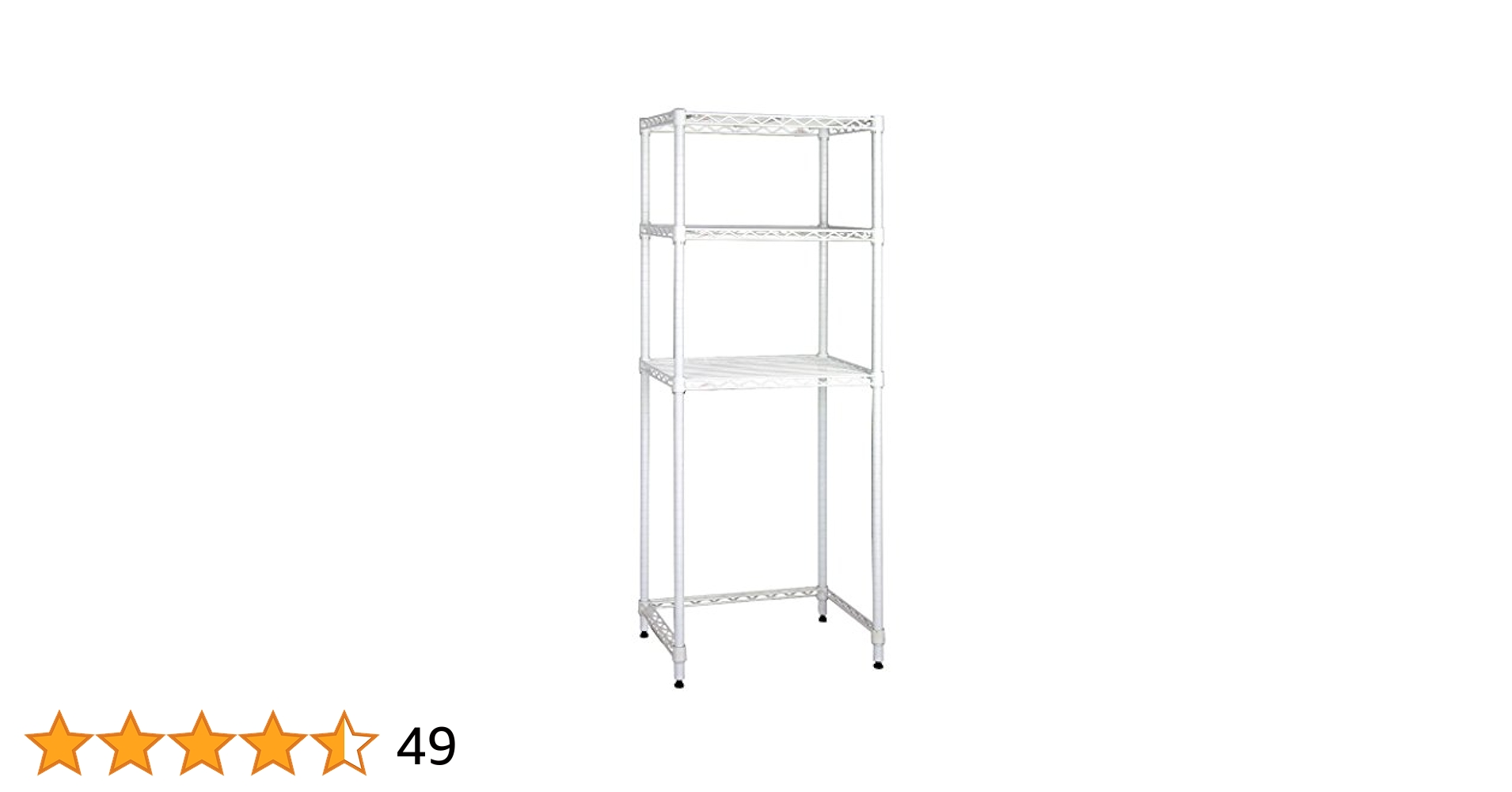 ホームエレクターシェルフ白 キッチンラックW60×D45×H190 現地
